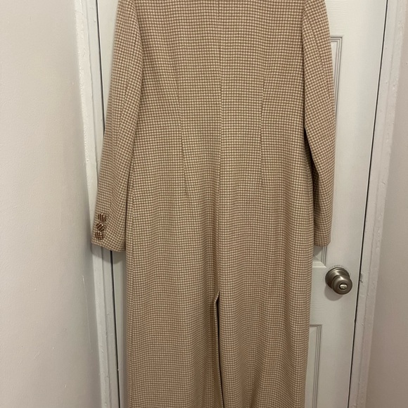 Staud Ganji Coat, Brown/Tan Check, Size L - Picture 5 of 7